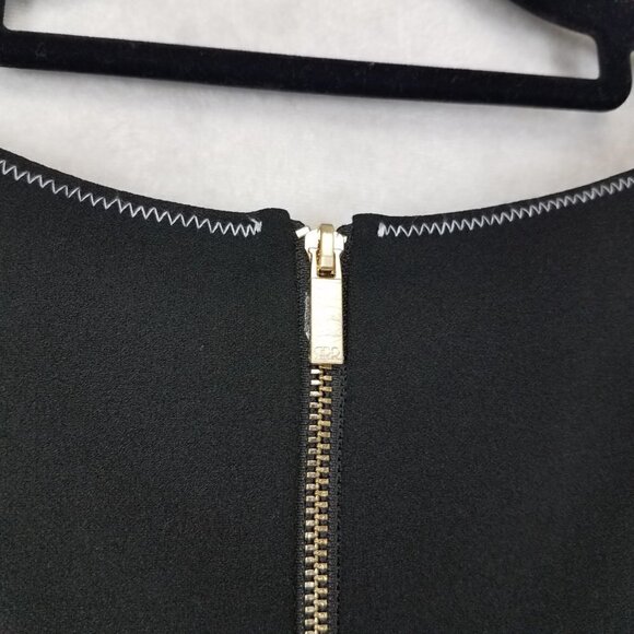 NEW RACHEL Rachel Roy Size 0X Sleeveless Black Sheath Tank Midi Dress Sticthing - Picture 8 of 15